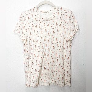 Marine Layer Palm Tree Vacation Print Swing Short Sleeve Tee Size Large Cute